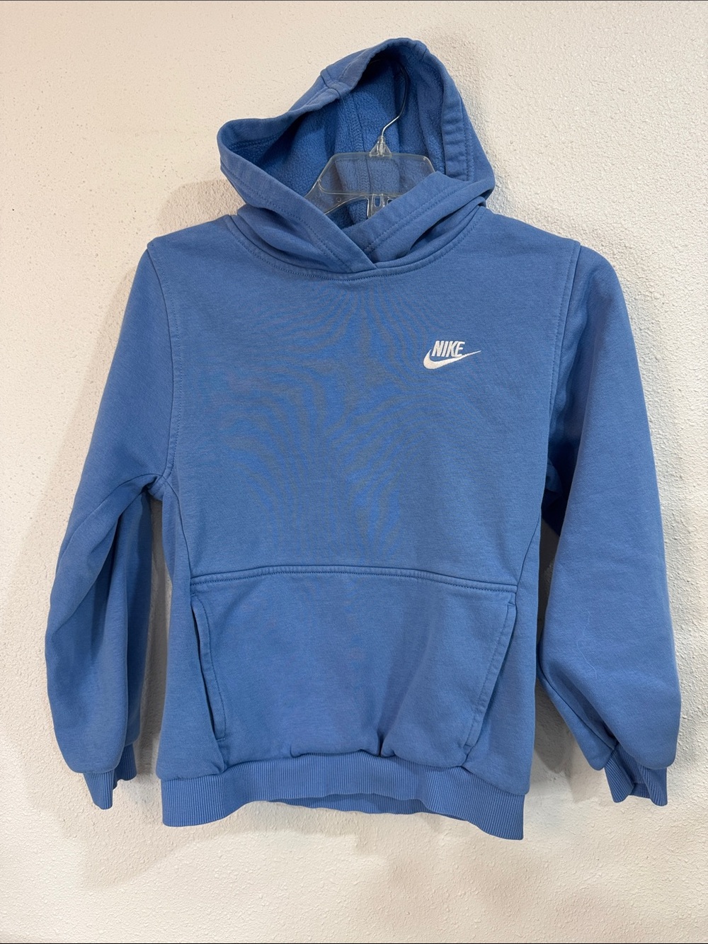 Nike Blue Kids Hooded Sweatshirt with White Logo